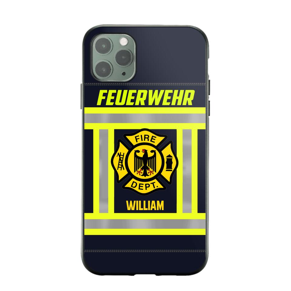 Personalized German Firefighter Phone Case Printed 22JUL-HC18