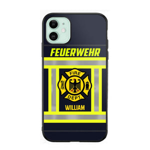 Personalized German Firefighter Phone Case Printed 22JUL-HC18