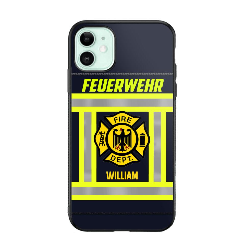 Personalized German Firefighter Phone Case Printed 22JUL-HC18