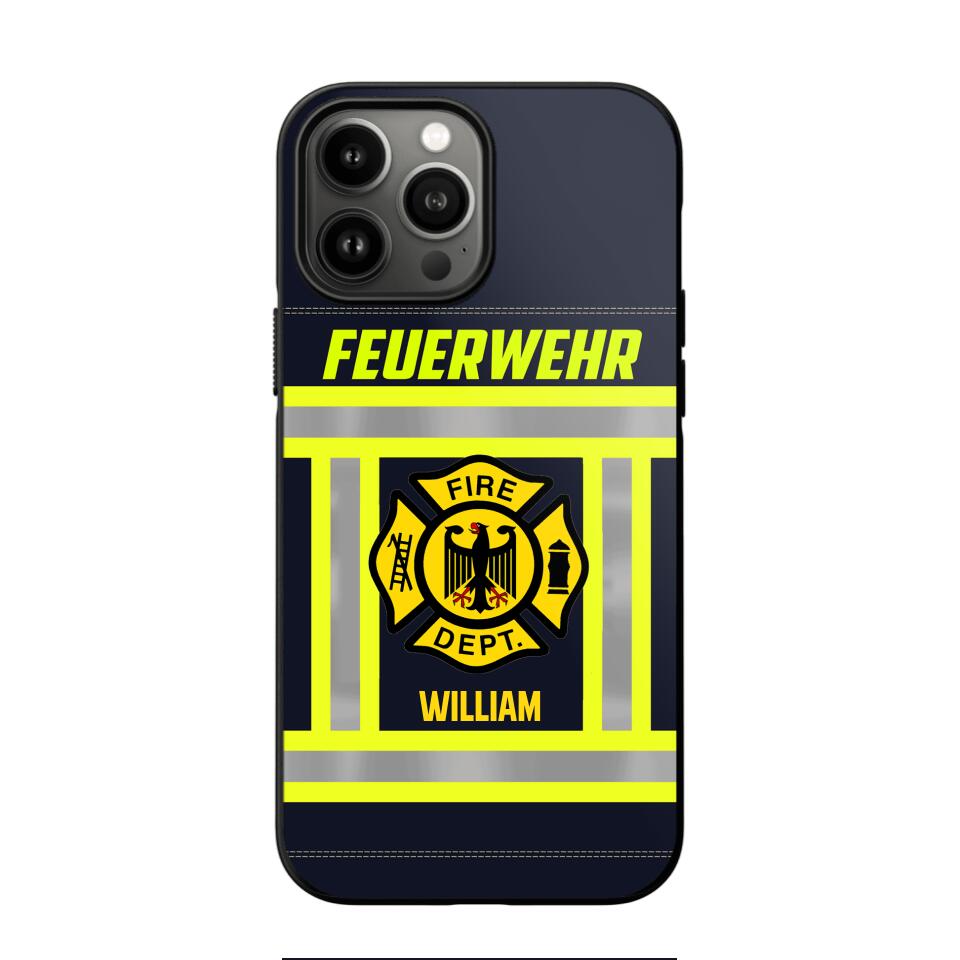 Personalized German Firefighter Phone Case Printed 22JUL-HC18