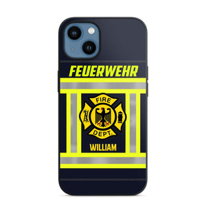 Personalized German Firefighter Phone Case Printed 22JUL-HC18