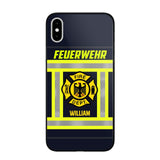 Personalized German Firefighter Phone Case Printed 22JUL-HC18