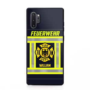 Personalized German Firefighter Phone Case Printed 22JUL-HC18