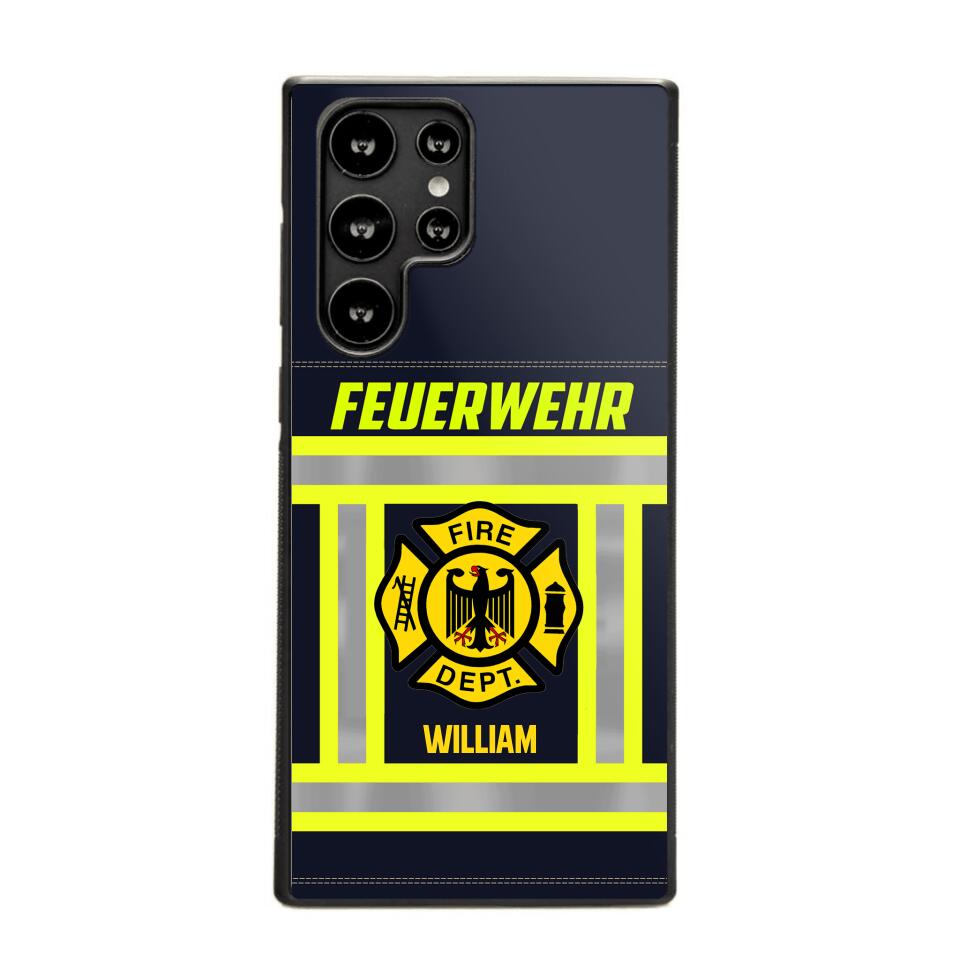 Personalized German Firefighter Phone Case Printed 22JUL-HC18