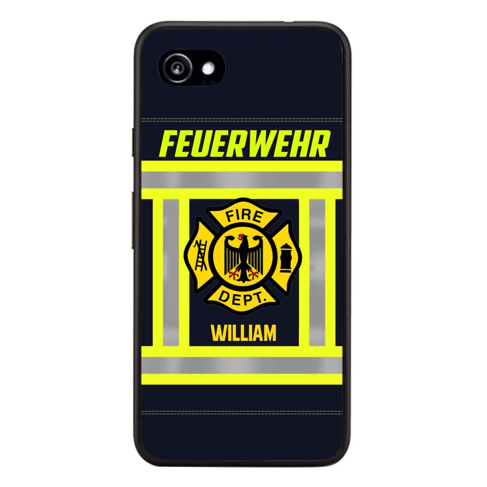 Personalized German Firefighter Phone Case Printed 22JUL-HC18