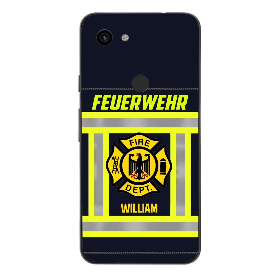 Personalized German Firefighter Phone Case Printed 22JUL-HC18