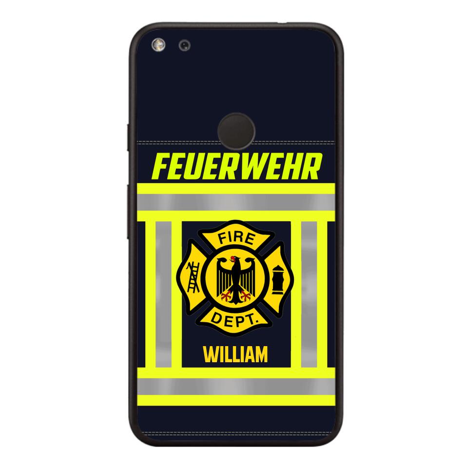 Personalized German Firefighter Phone Case Printed 22JUL-HC18