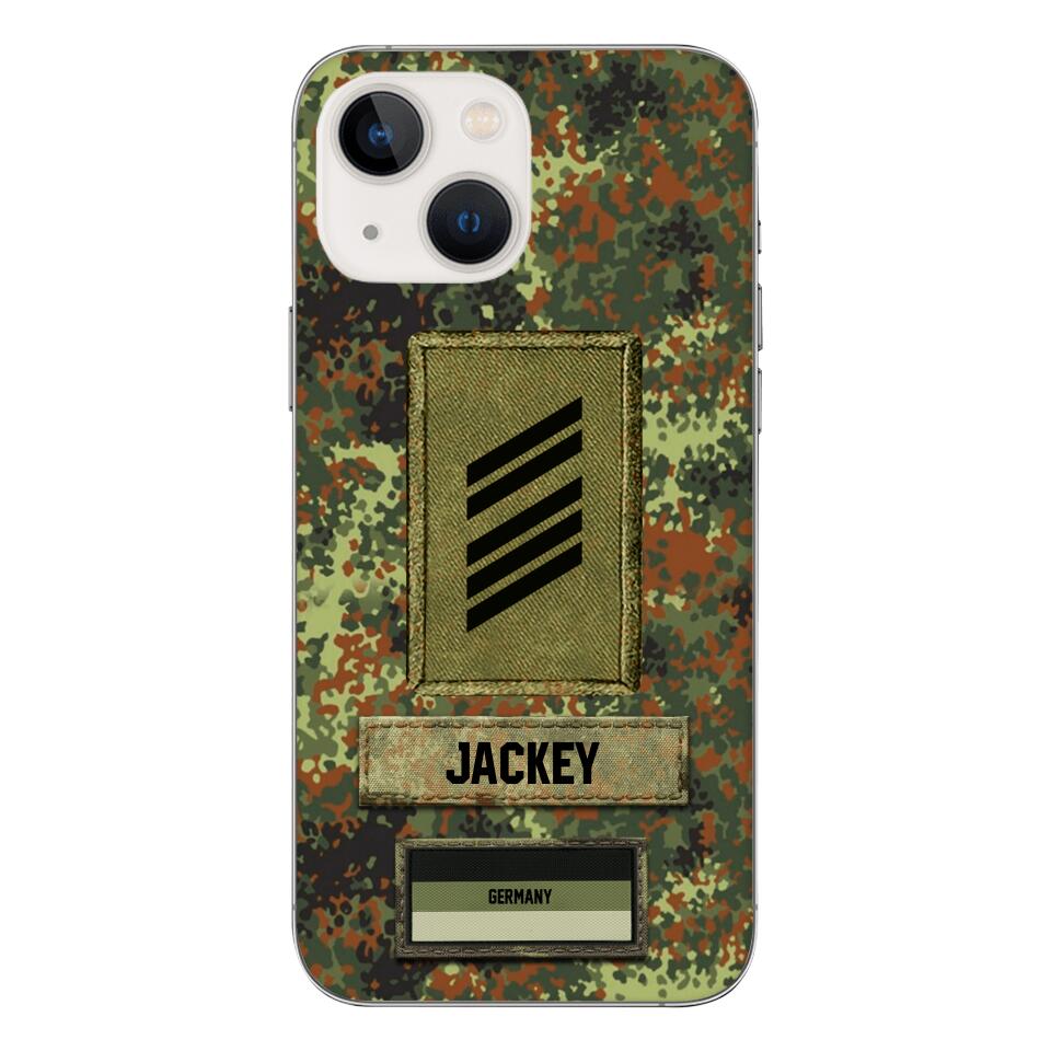 Personalized German Soldier Camo Phone Case Printed 25MAR-HQ26