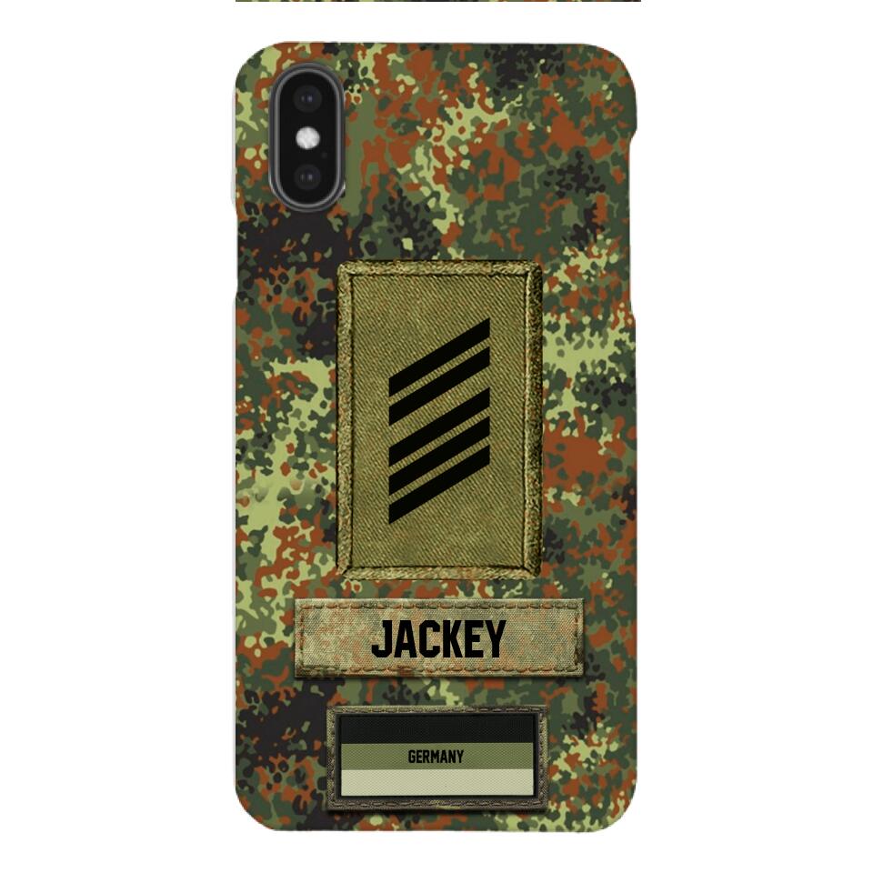 Personalized German Soldier Camo Phone Case Printed 25MAR-HQ26