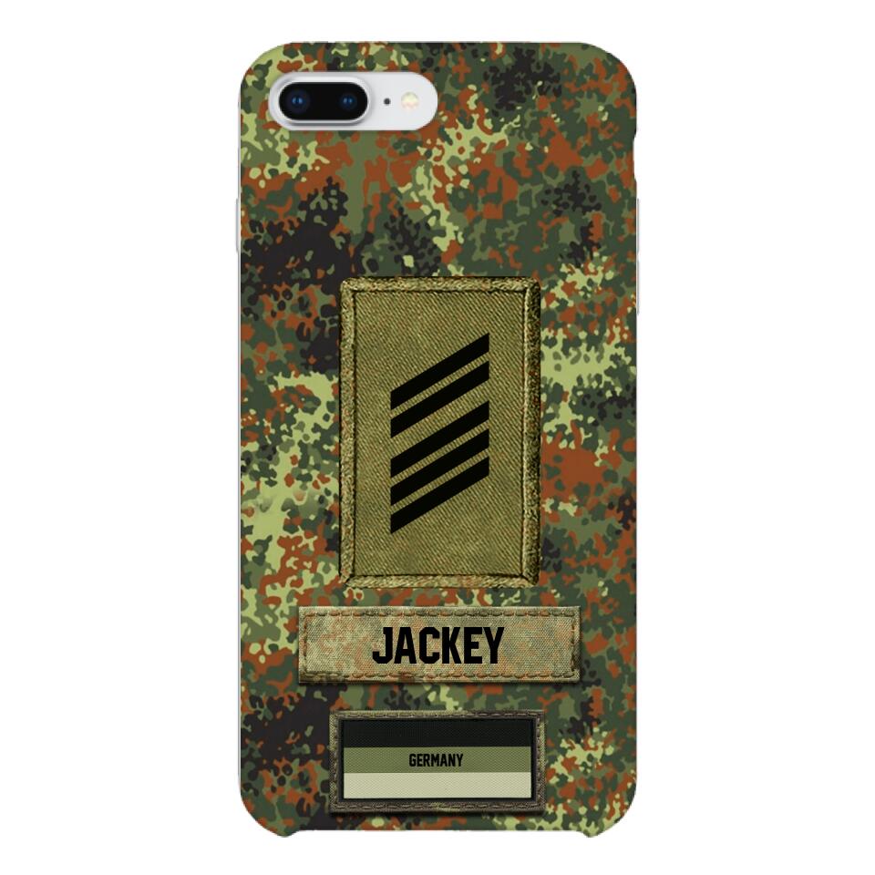 Personalized German Soldier Camo Phone Case Printed 25MAR-HQ26