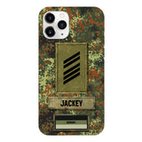 Personalized German Soldier Camo Phone Case Printed 25MAR-HQ26