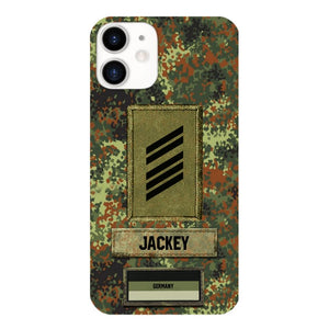 Personalized German Soldier Camo Phone Case Printed 25MAR-HQ26