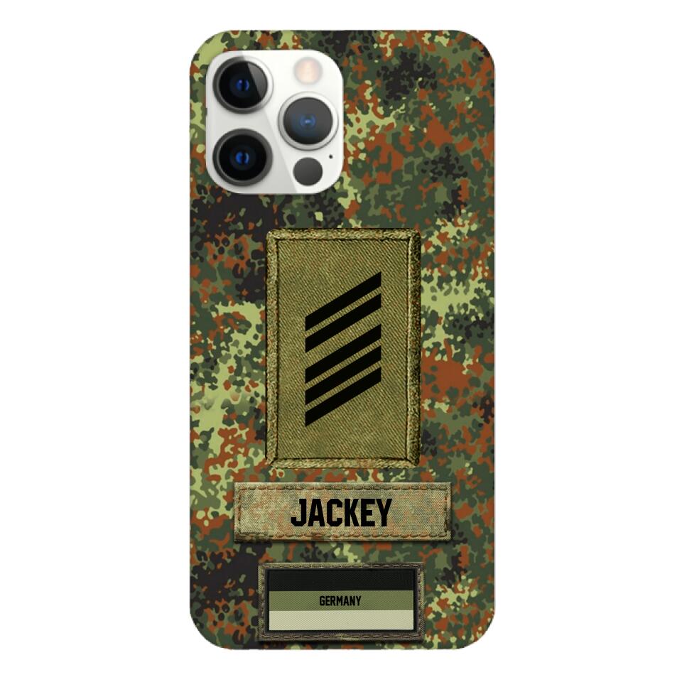 Personalized German Soldier Camo Phone Case Printed 25MAR-HQ26