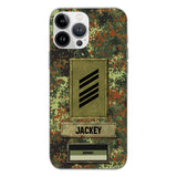 Personalized German Soldier Camo Phone Case Printed 25MAR-HQ26