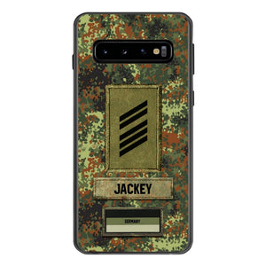 Personalized German Soldier Camo Phone Case Printed 25MAR-HQ26