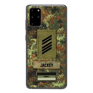 Personalized German Soldier Camo Phone Case Printed 25MAR-HQ26