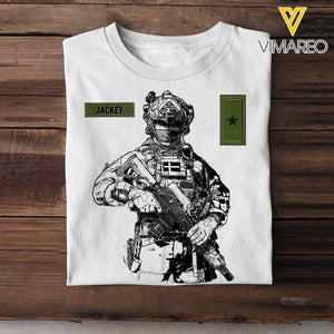 Personalized Swedish Soldier/Veterans Tshirt Printed 22JUL-HQ15