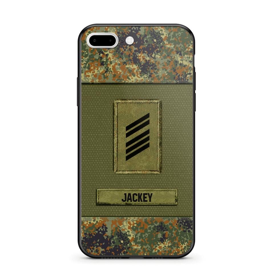 Personalized German Soldier Camo Phone Case Printed 22JUL-DT17