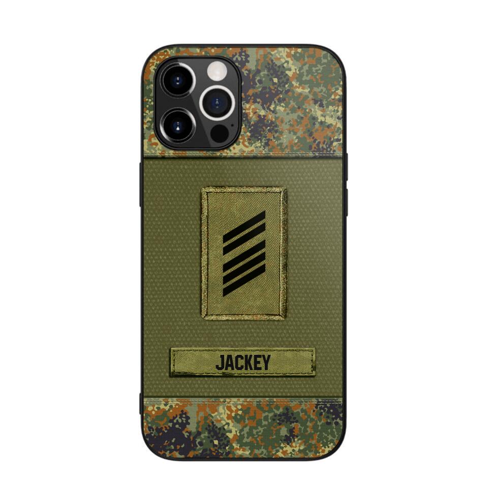 Personalized German Soldier Camo Phone Case Printed 22JUL-DT17