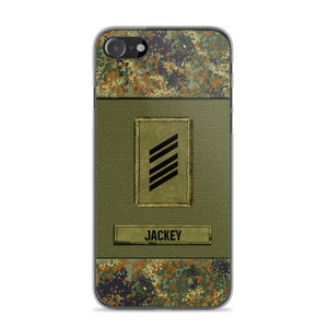 Personalized German Soldier Camo Phone Case Printed 22JUL-DT17