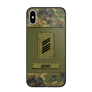 Personalized German Soldier Camo Phone Case Printed 22JUL-DT17