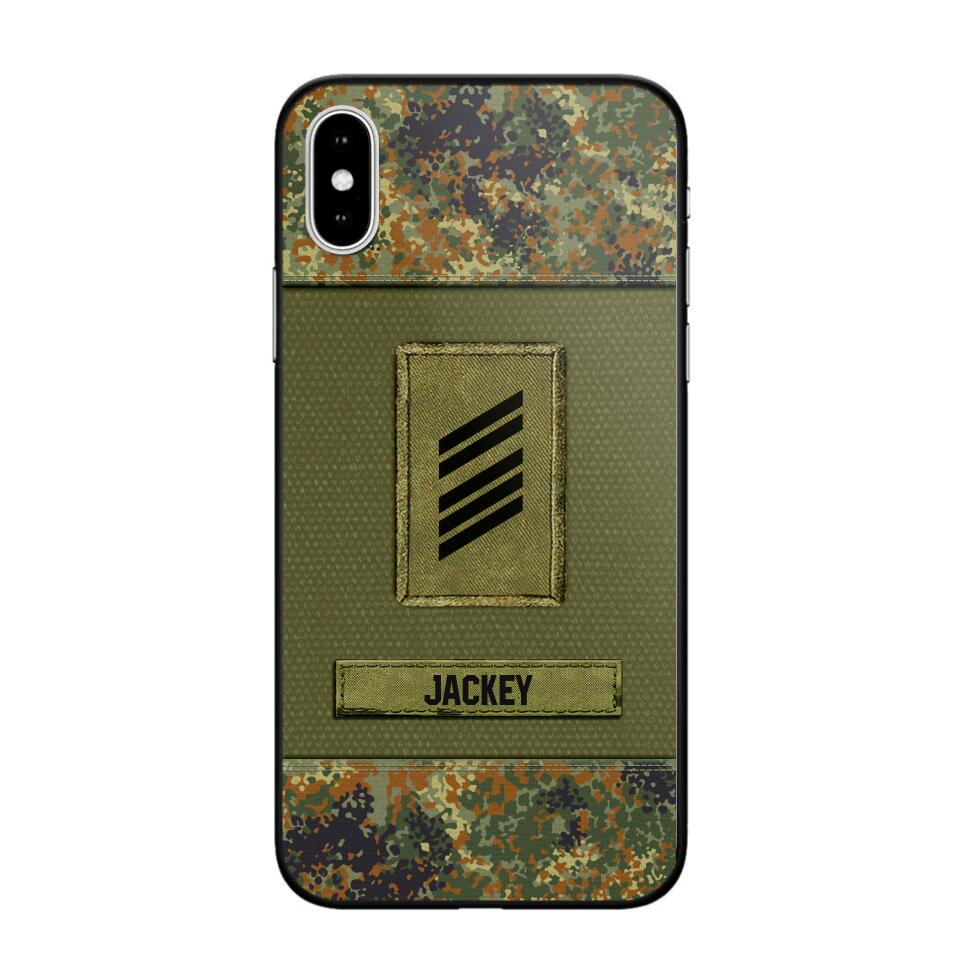 Personalized German Soldier Camo Phone Case Printed 22JUL-DT17