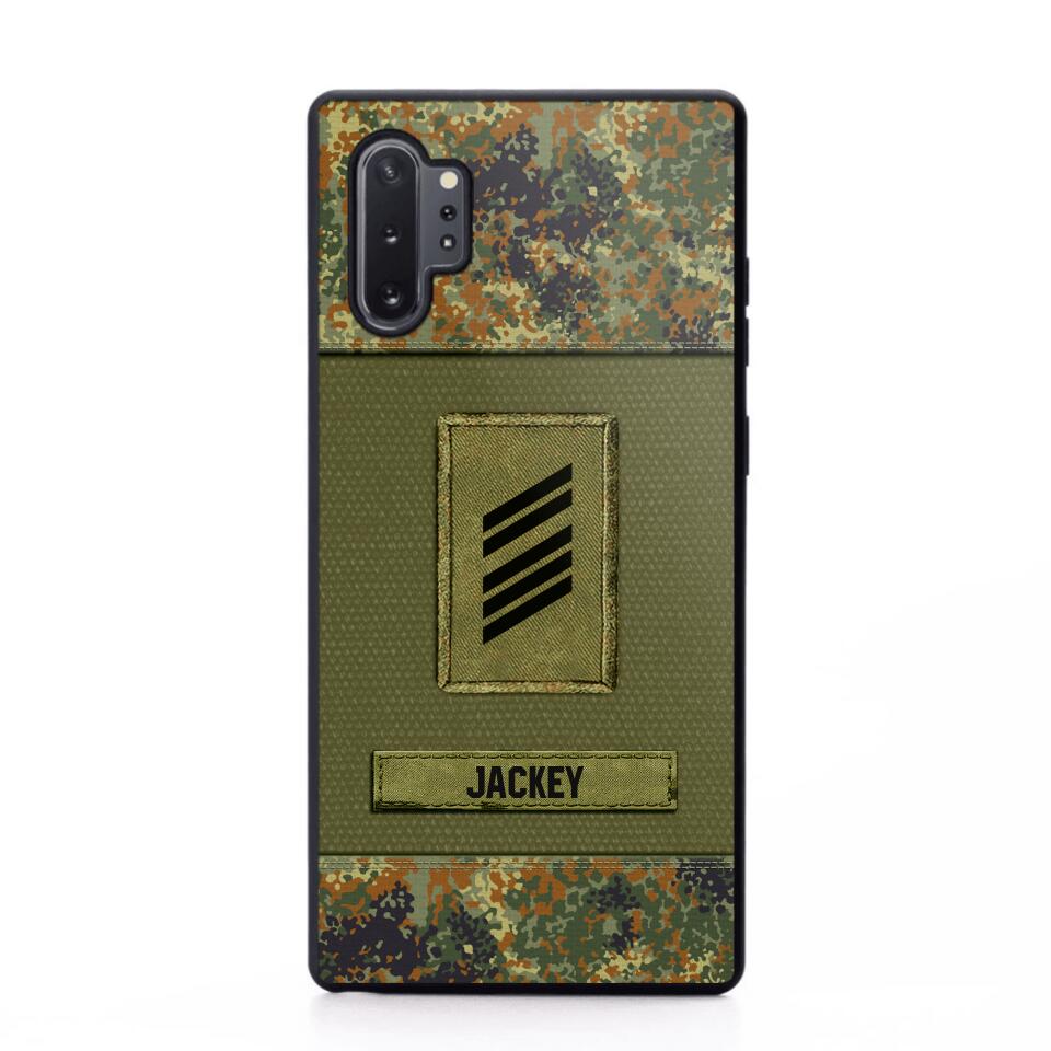 Personalized German Soldier Camo Phone Case Printed 22JUL-DT17