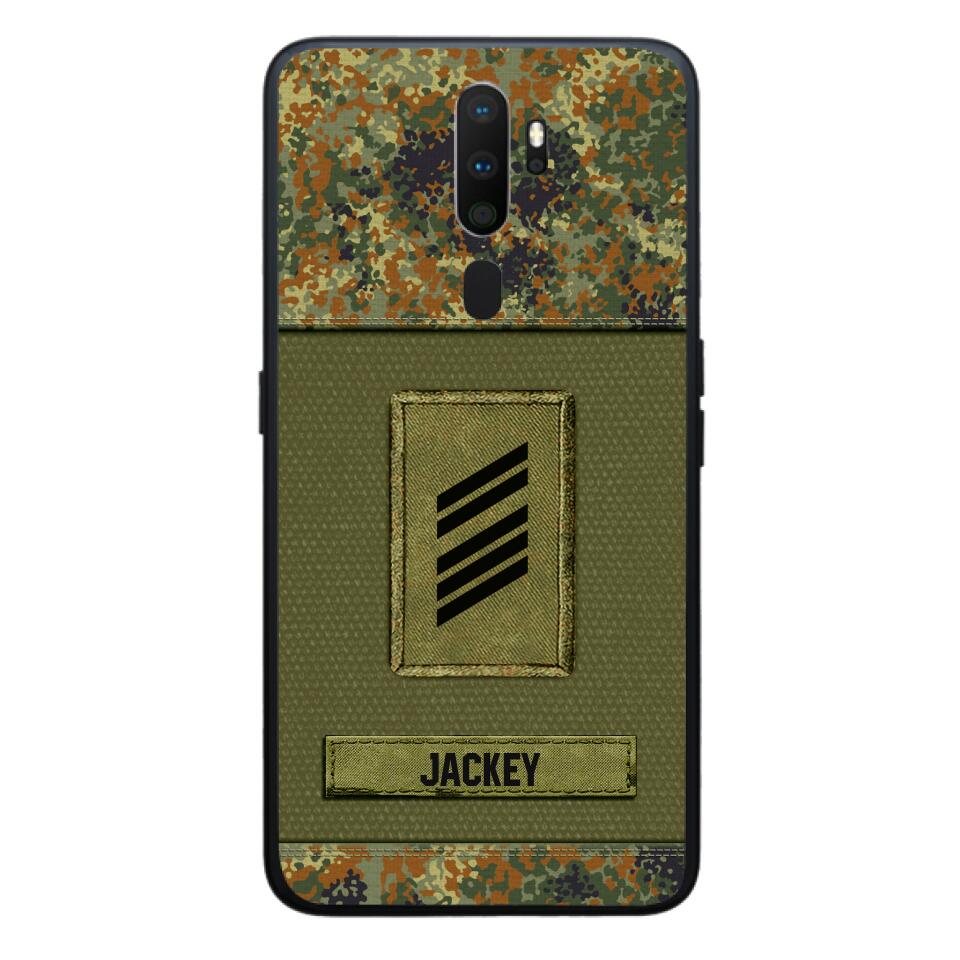 Personalized German Soldier Camo Phone Case Printed 22JUL-DT17