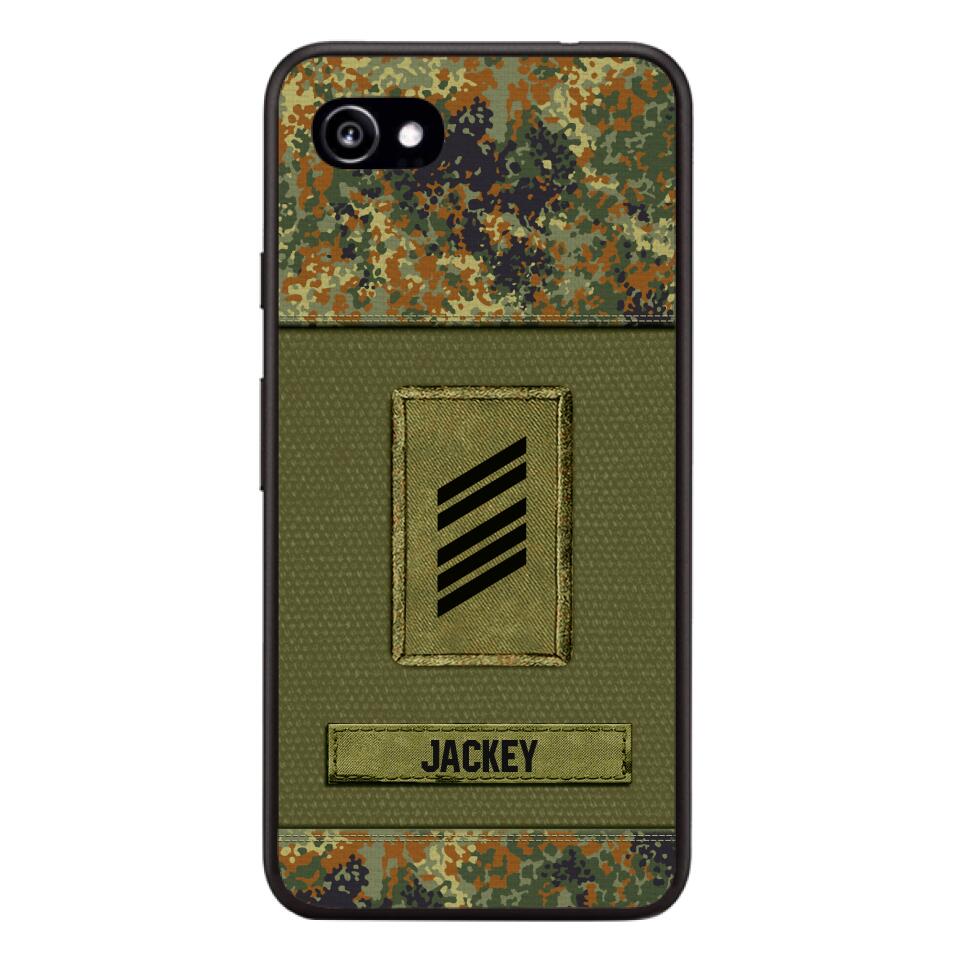 Personalized German Soldier Camo Phone Case Printed 22JUL-DT17