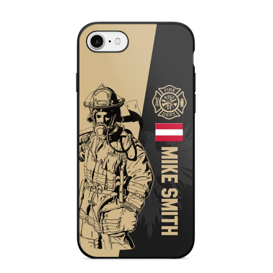 Personalized Austrian Firefighter Phone Case Printed 22JUL-HY23