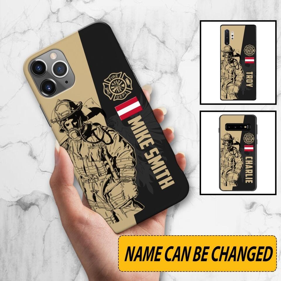 Personalized Austrian Firefighter Phone Case Printed 22JUL-HY23