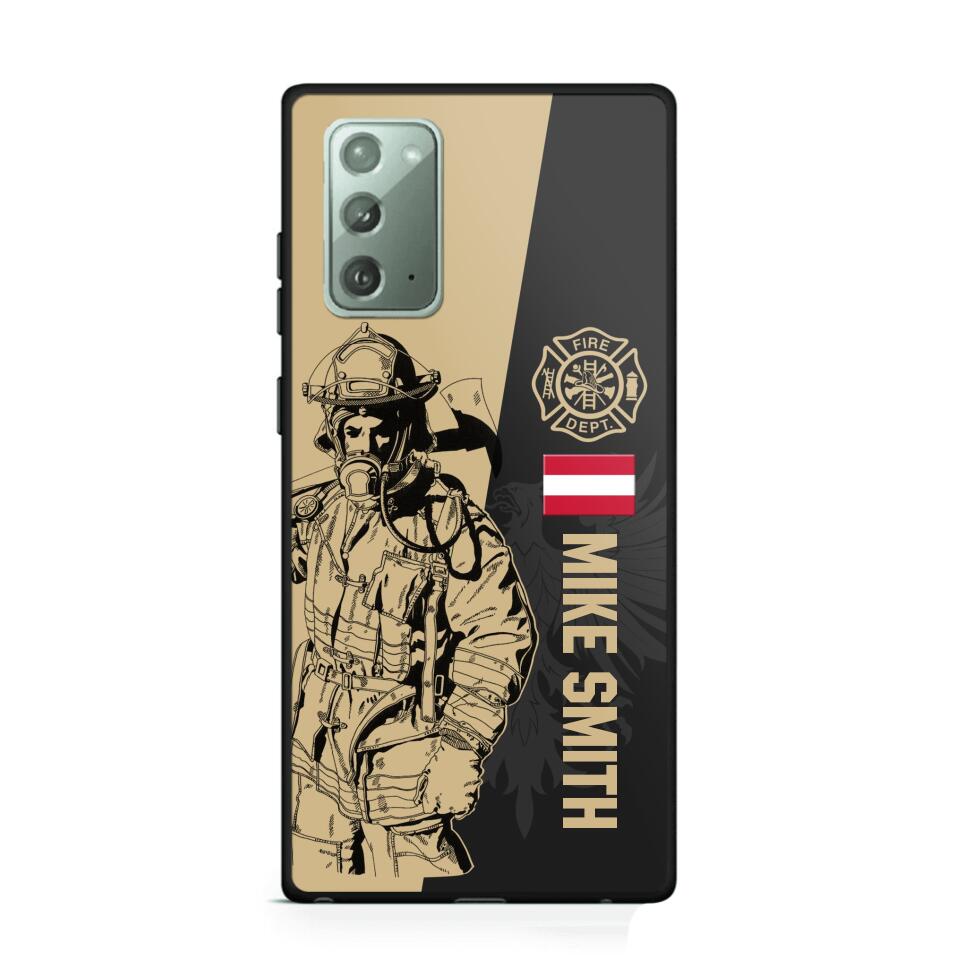 Personalized Austrian Firefighter Phone Case Printed 22JUL-HY23