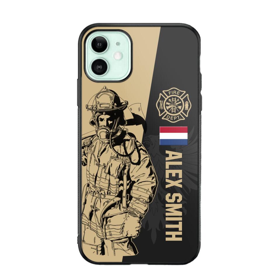 Personalized Netherland Firefighter Phone Case Printed 22JUL-HY23