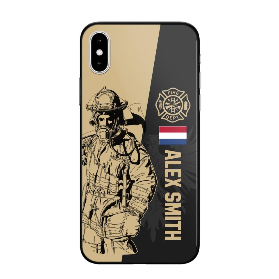 Personalized Netherland Firefighter Phone Case Printed 22JUL-HY23