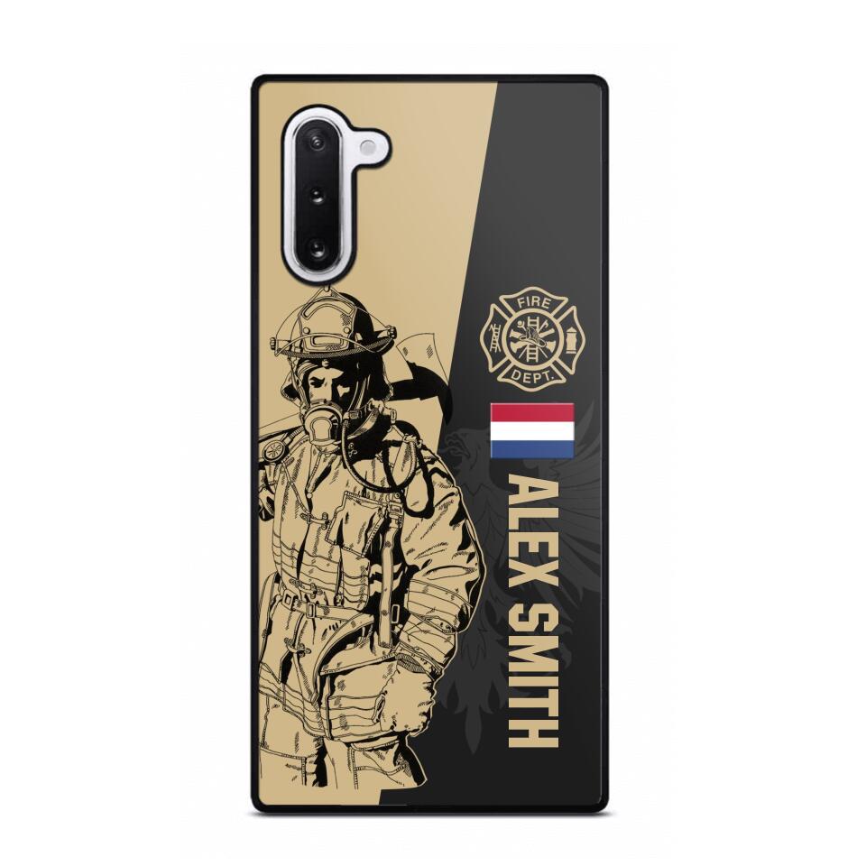 Personalized Netherland Firefighter Phone Case Printed 22JUL-HY23