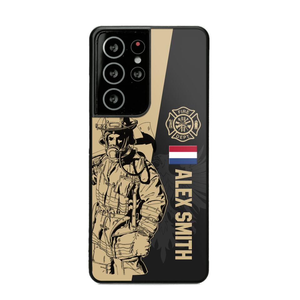 Personalized Netherland Firefighter Phone Case Printed 22JUL-HY23