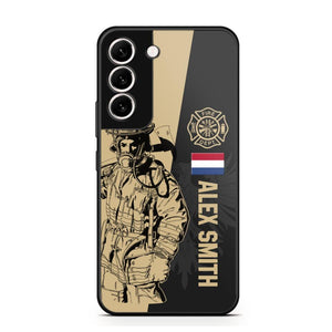 Personalized Netherland Firefighter Phone Case Printed 22JUL-HY23