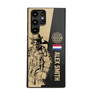 Personalized Netherland Firefighter Phone Case Printed 22JUL-HY23