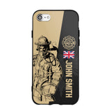 Personalized British Firefighter Phone Case Printed 22JUL-HY23