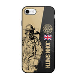 Personalized British Firefighter Phone Case Printed 22JUL-HY23