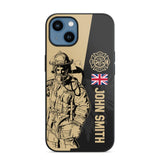 Personalized British Firefighter Phone Case Printed 22JUL-HY23