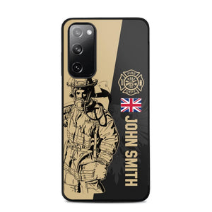 Personalized British Firefighter Phone Case Printed 22JUL-HY23