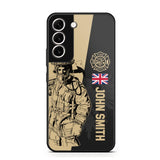 Personalized British Firefighter Phone Case Printed 22JUL-HY23