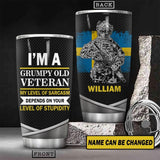 Personalized Swedish Veteans/Soldier Tumbler Printed 22JUL-HY27