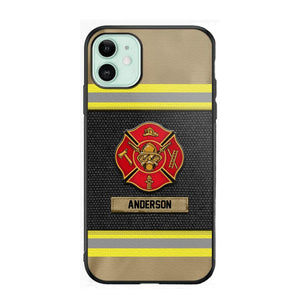 Personalized United States Firefighter Uniform & Name Phonecase Father's day gifts Mother's day Gifts