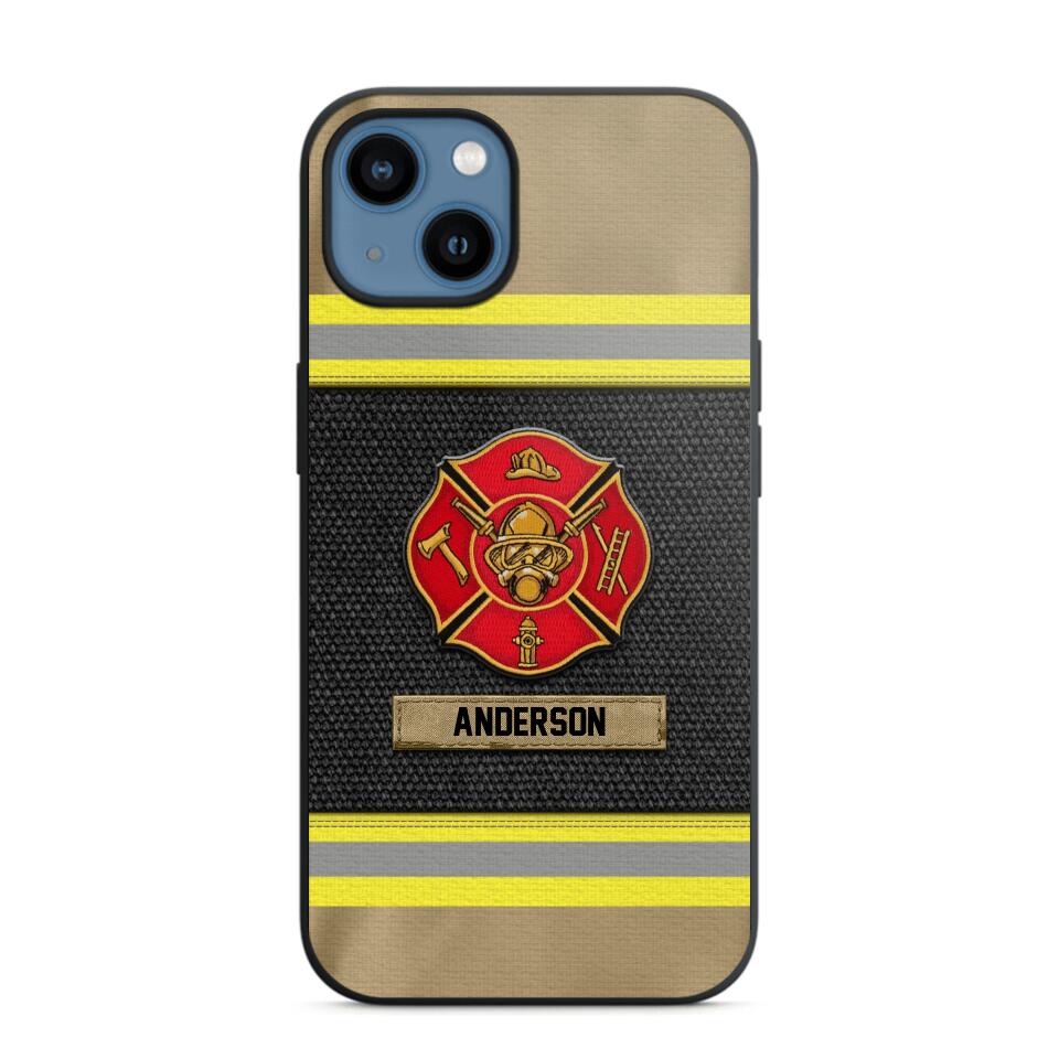 Personalized United States Firefighter Uniform & Name Phonecase Father's day gifts Mother's day Gifts