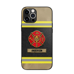 Personalized United States Firefighter Uniform & Name Phonecase Father's day gifts Mother's day Gifts