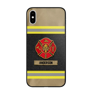 Personalized United States Firefighter Uniform & Name Phonecase Father's day gifts Mother's day Gifts