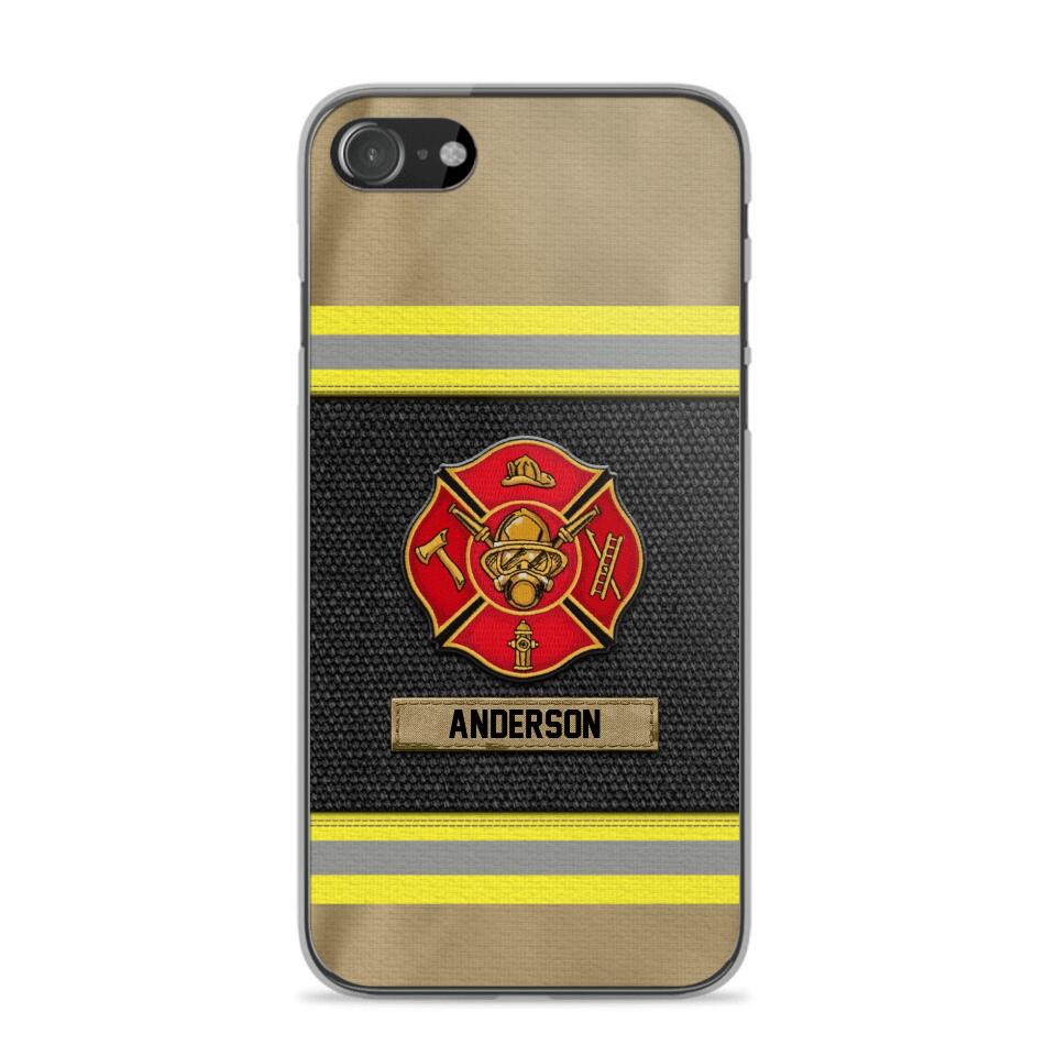 Personalized United States Firefighter Uniform & Name Phonecase Father's day gifts Mother's day Gifts