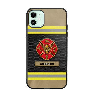 Personalized United States Firefighter Uniform & Name Phonecase Father's day gifts Mother's day Gifts